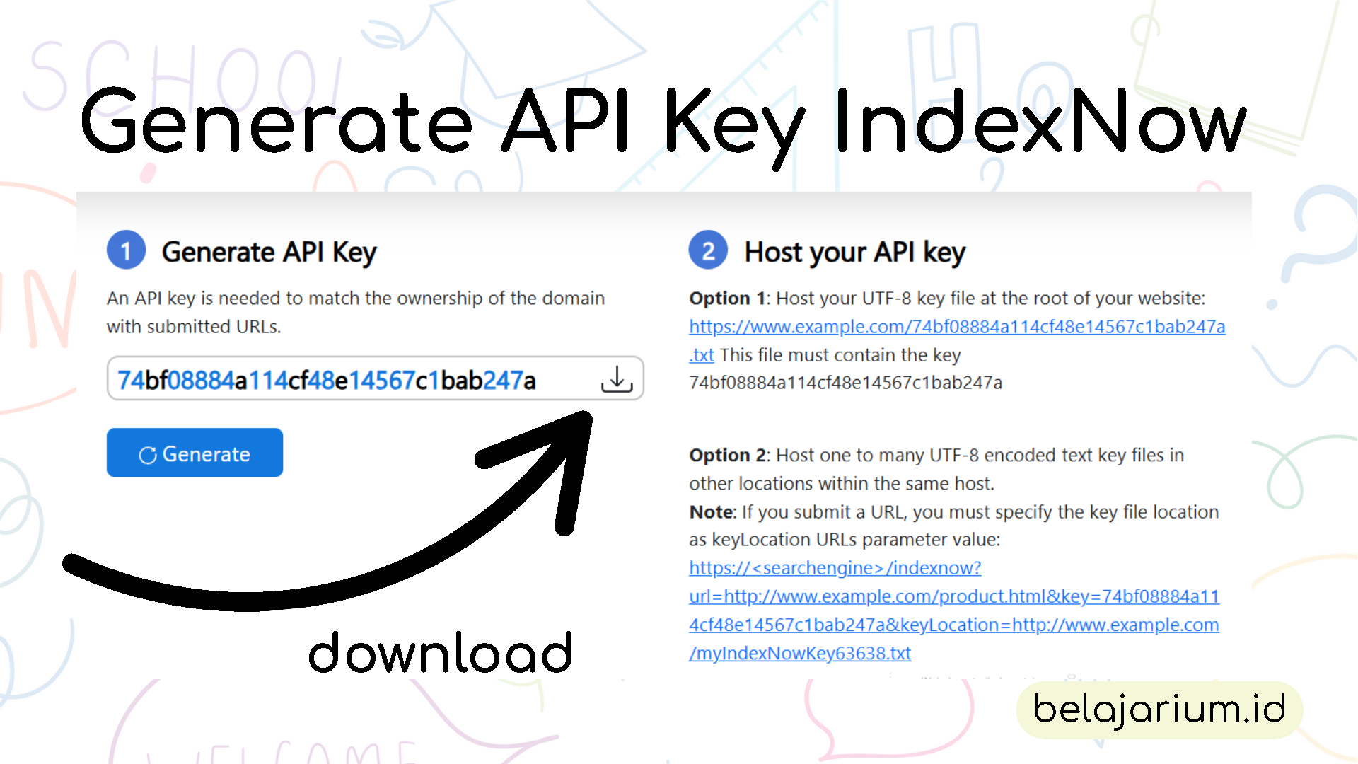 Donwload ApiKey IndexNow